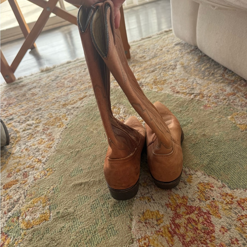 Dan Post Tan and Cream Cowboy Boots - Picture 5 of 7